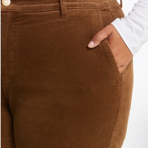 Kut From the Kloth Kelsey Ankle Flare corduroy pants brown “mushroom”size 16 W - Picture 5 of 11